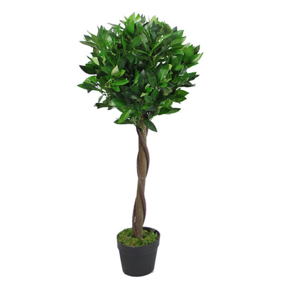 Artificial Bay Trees Natural Twist Trunk Topiary Bay Laurel Ball Tree