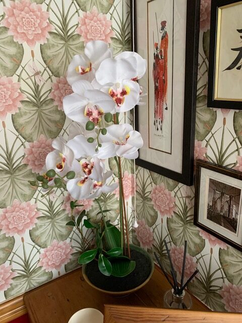 Customer Photograph - White Artificial Orchid