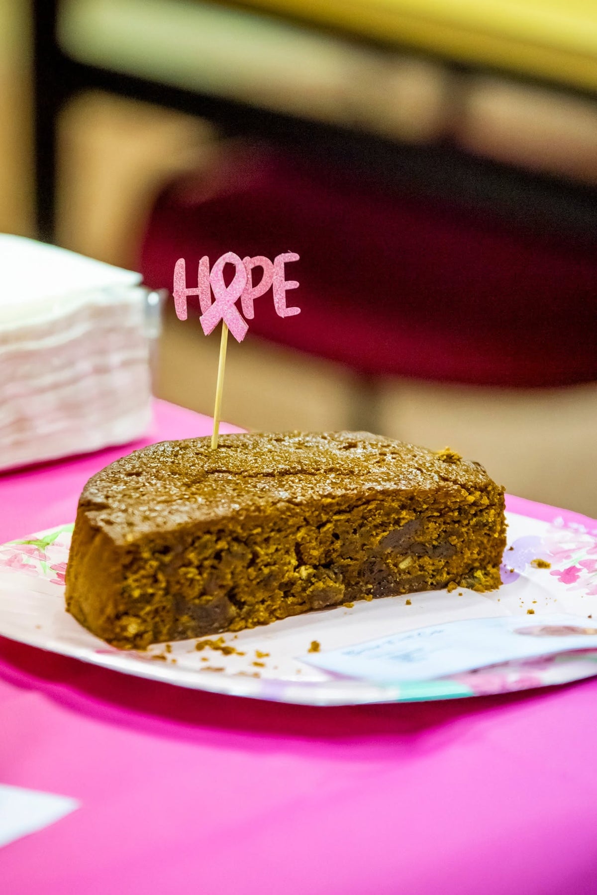 Turn Louth Pink at Sessions House with Leaf pink blossom trees – hope cake cancer research
