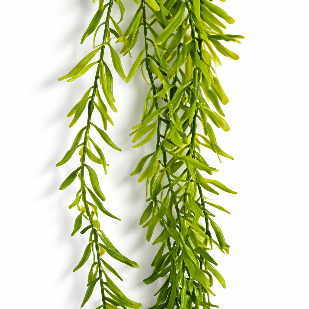 Plante artificielle suspendue style rhipsalis de 100cm - Bouts vert foncé
