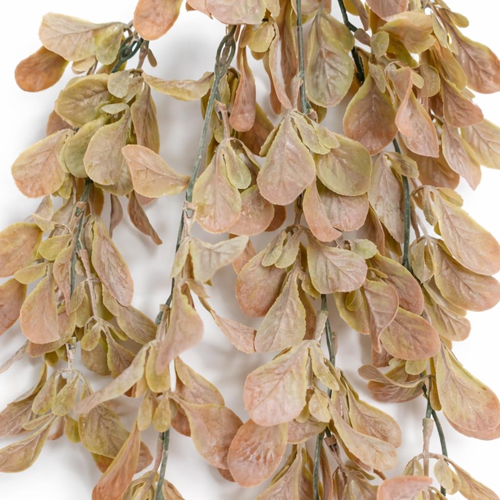 70cm Artificial Trailing Leaf Spray Stem - Dusty Pink and Cream