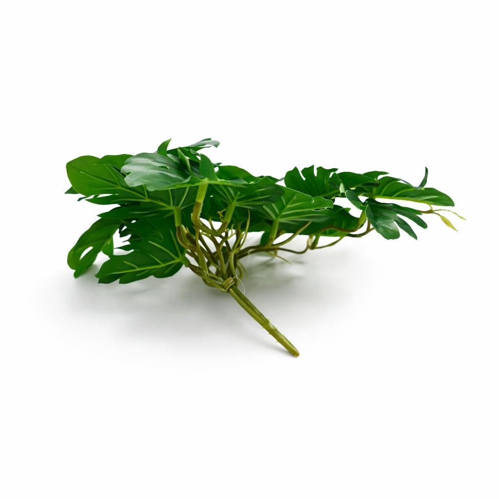 25cm Realistic Monstera Stem Plant - Dark Green
