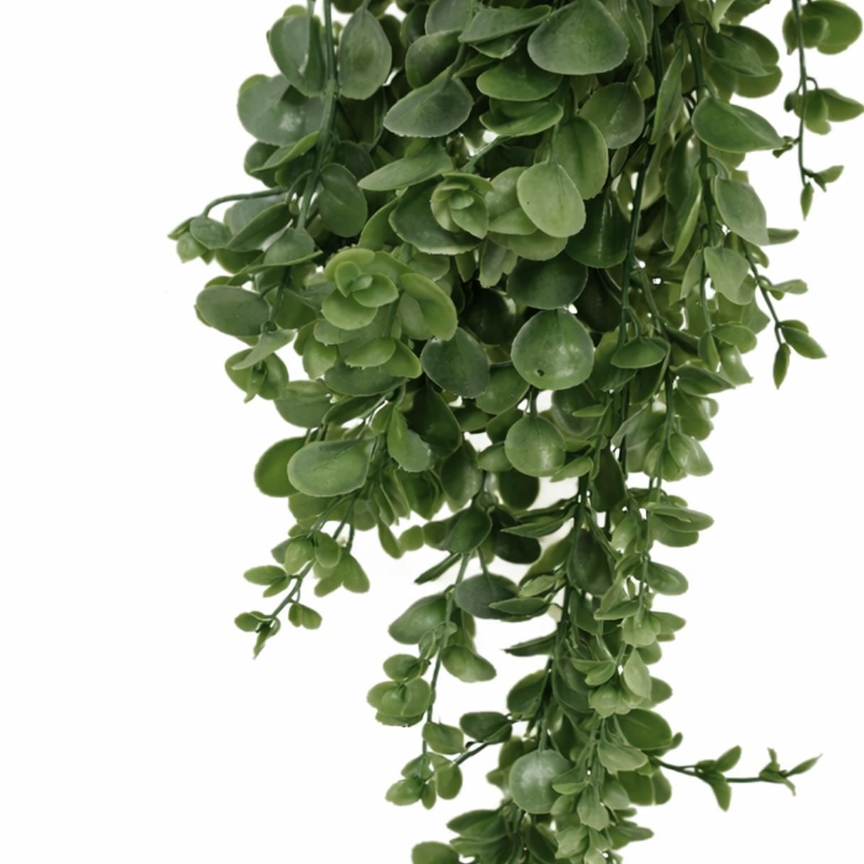 75cm Artificial Trailing Round Leaf Hanging Foliage Plant - Bright Lime Green