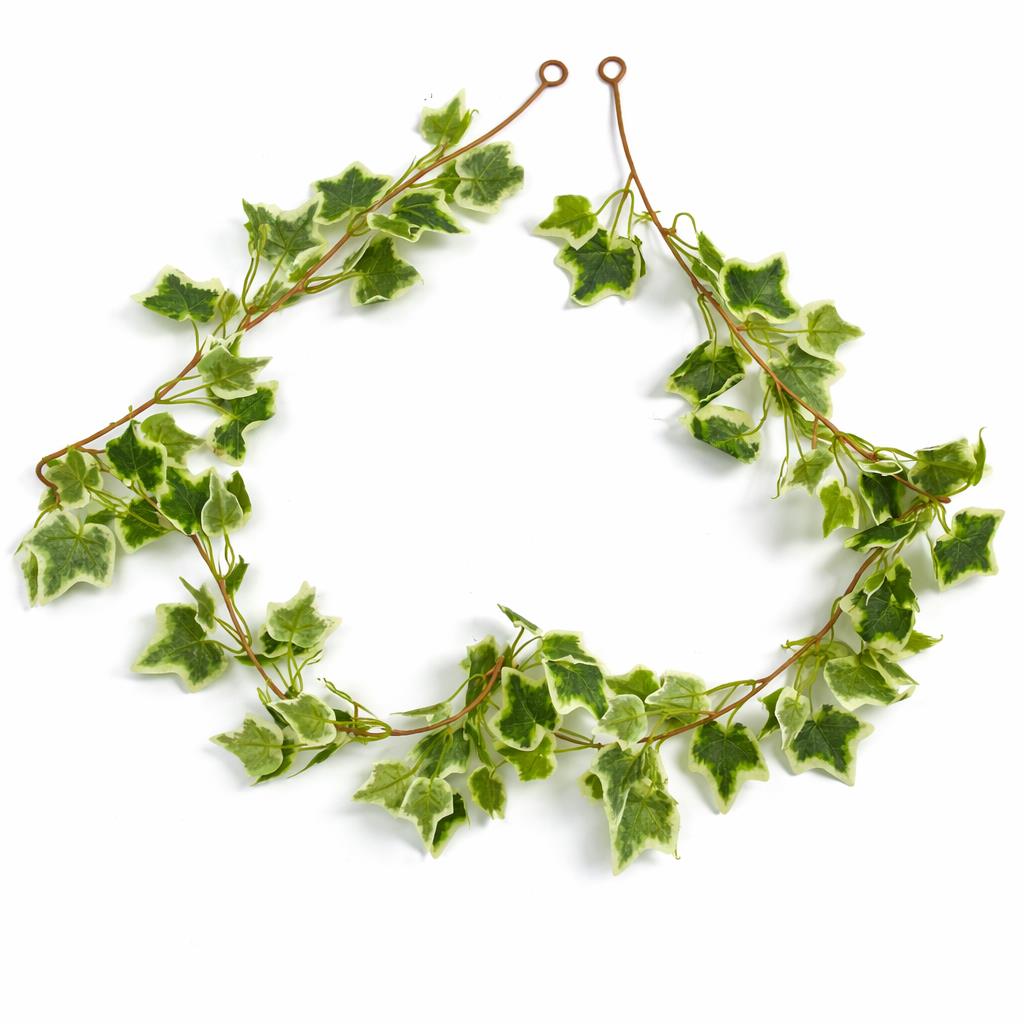 Guirlande de lierre artificiel de 160 cm, plante suspendue, feuillage artificiel - Panaché