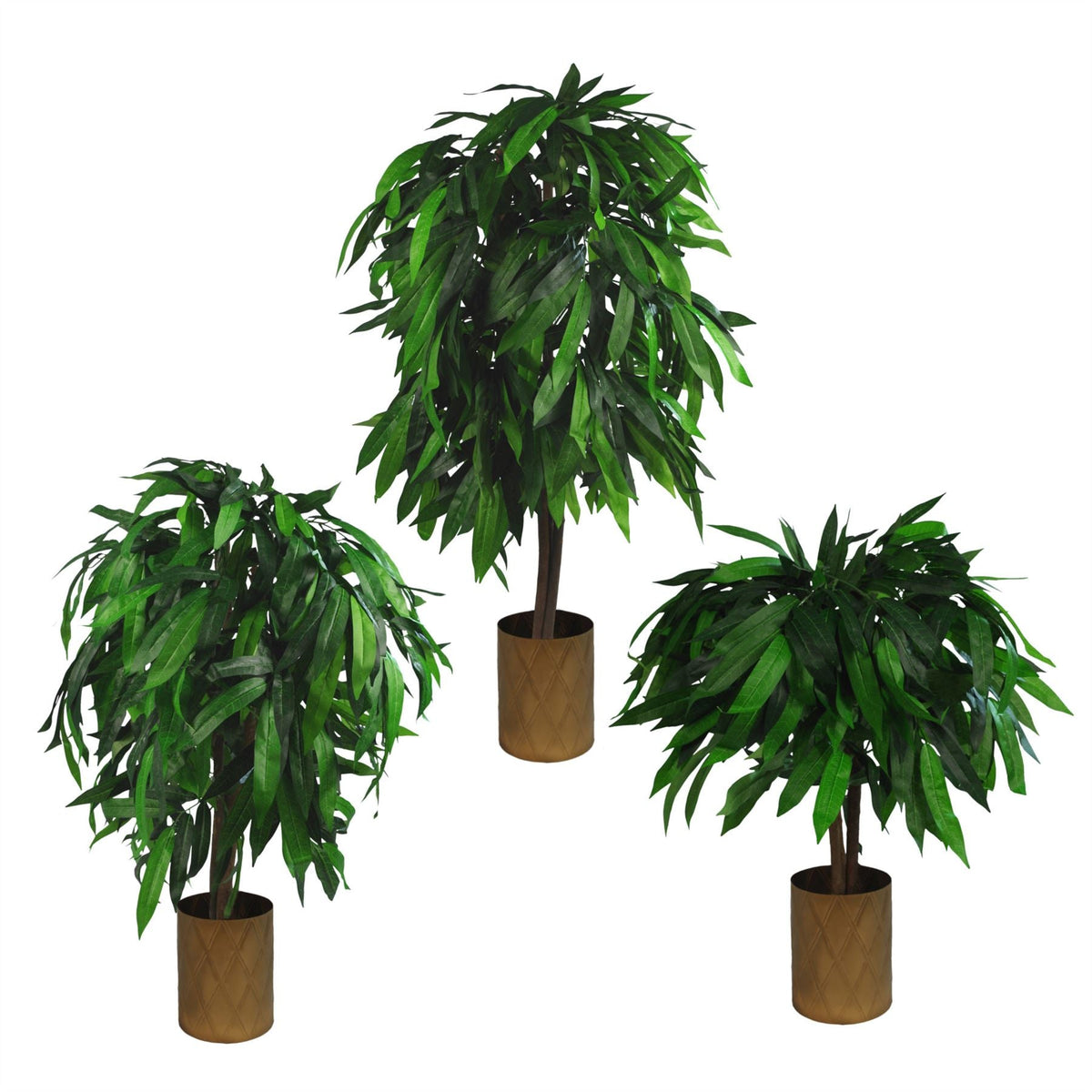 80cm Large Artificial Mango Tree with Metal Planter – image 5