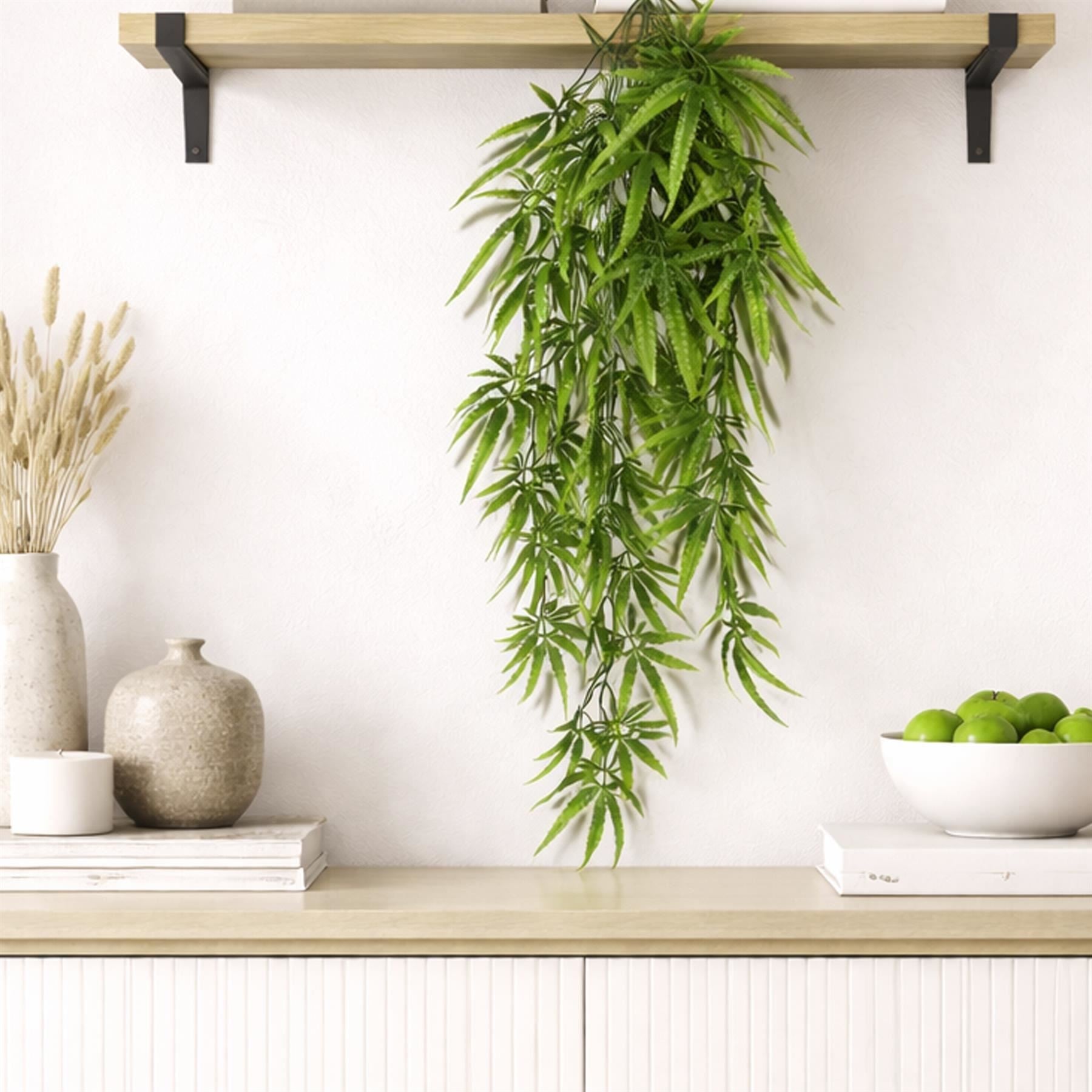 Plante artificielle de fougère tombante de 80 cm, guirlande de verdure artificielle à suspendre