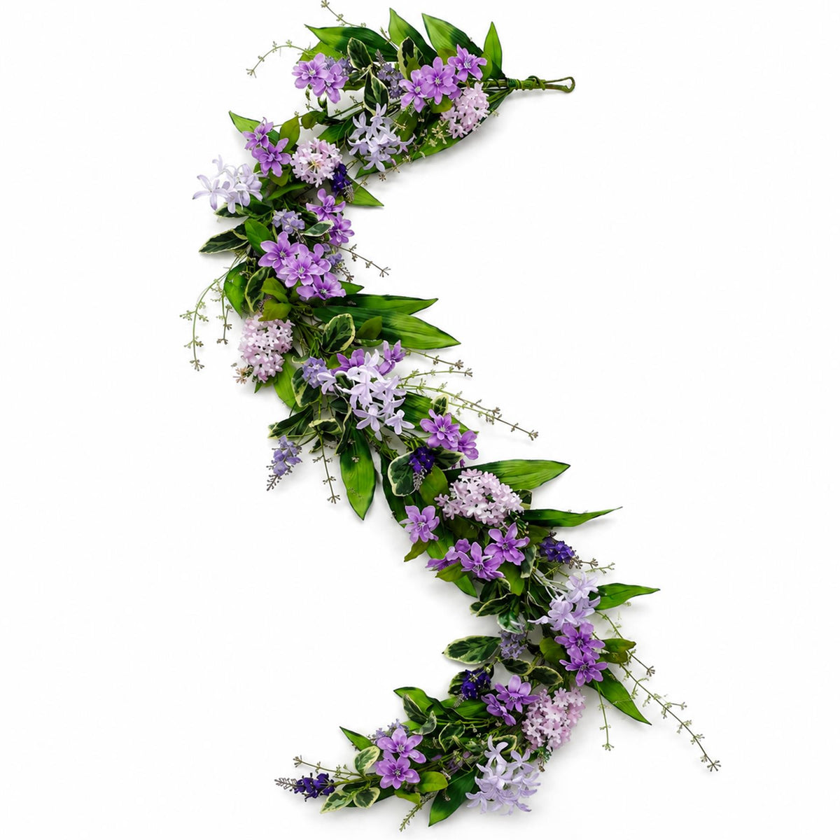 185cm Artificial Lilac and Purple Flower Garland – image 3