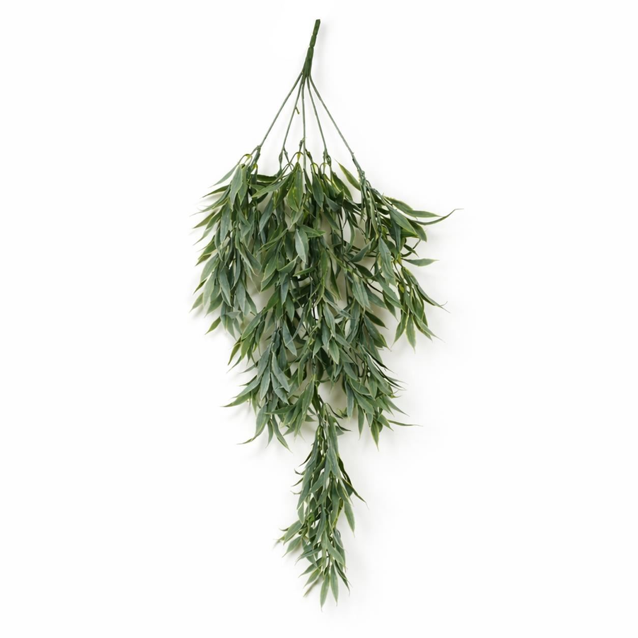 80cm künstliche italienische Ruscus-Hängepflanze mit realistischen Blättern – Salbeigrün