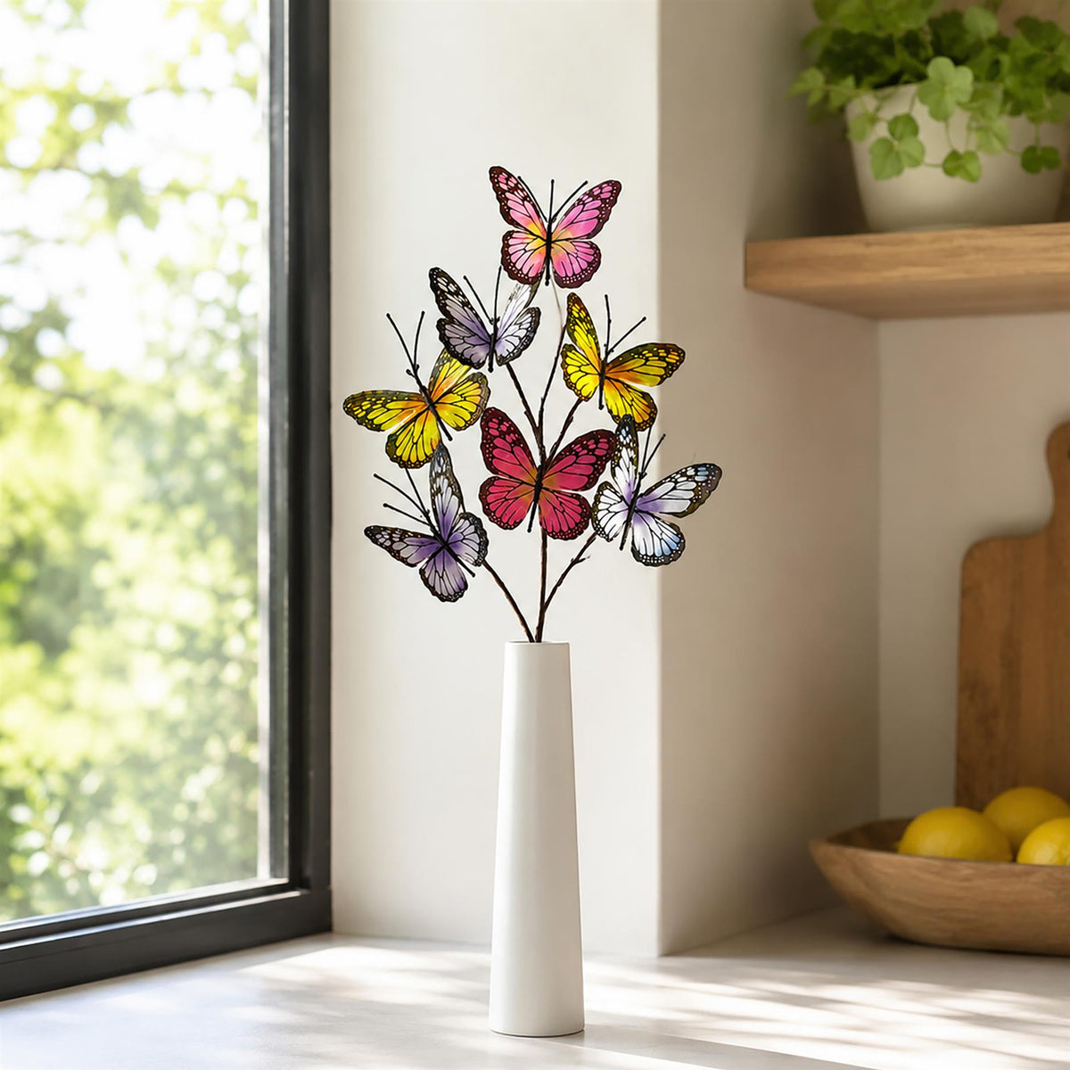 53cm Artificial Easter Butterfly Spray