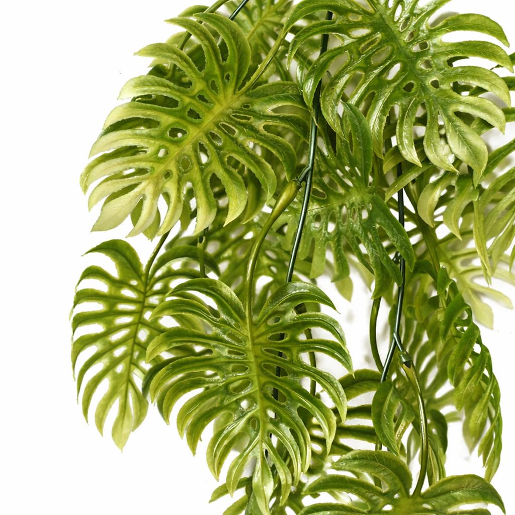 80cm künstliche Hängepflanze tropische Monstera – Hellgrün