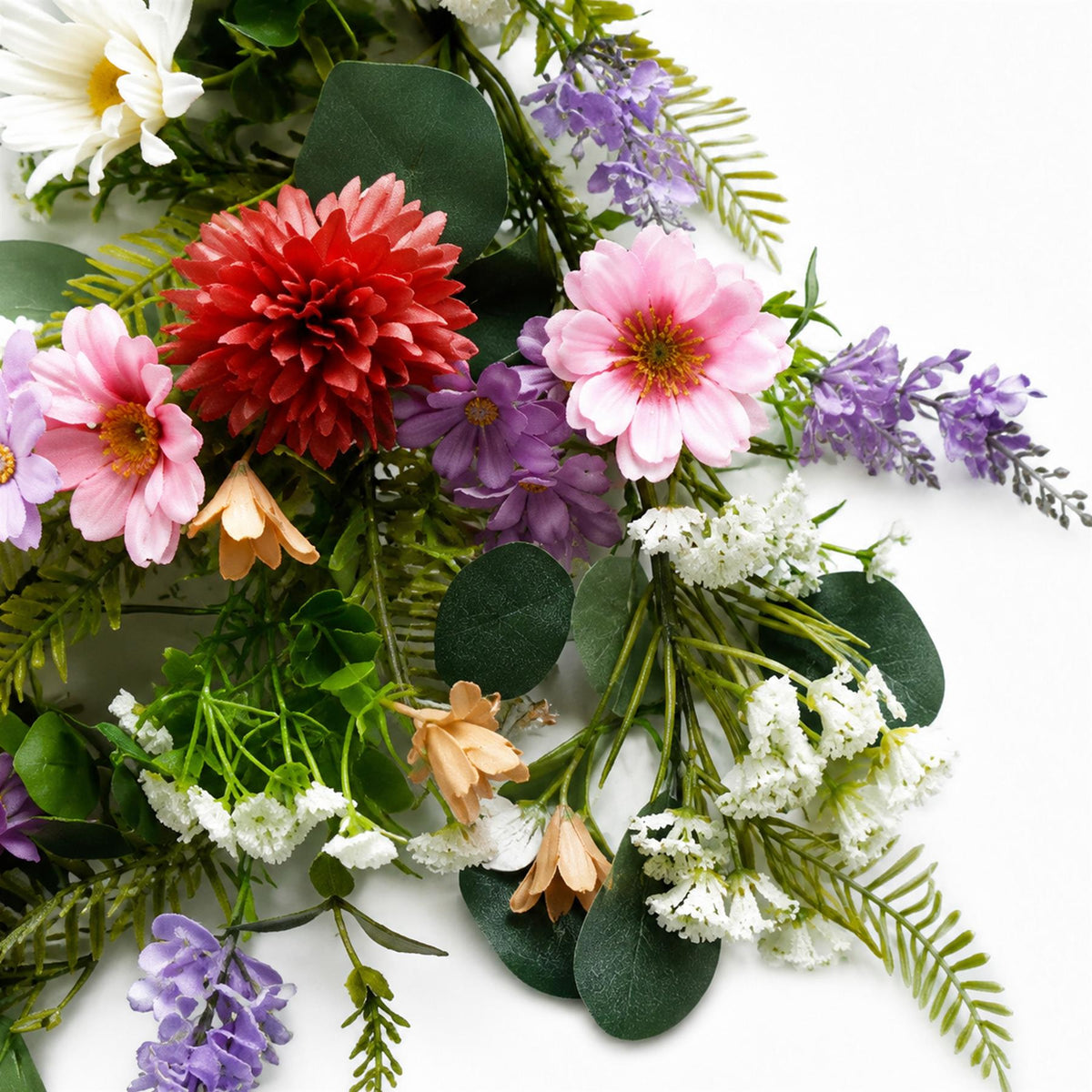 155cm Artificial Pink Meadow Flower Garland – image 2