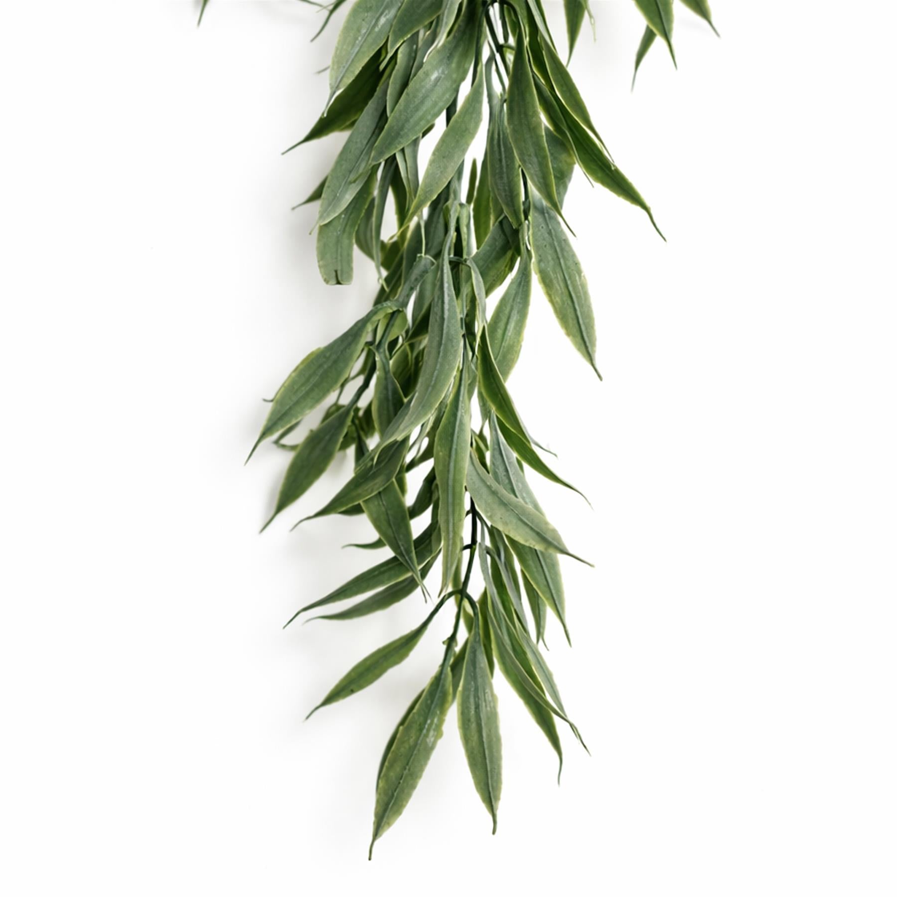 80cm künstliche italienische Ruscus-Hängepflanze mit realistischen Blättern – Salbeigrün