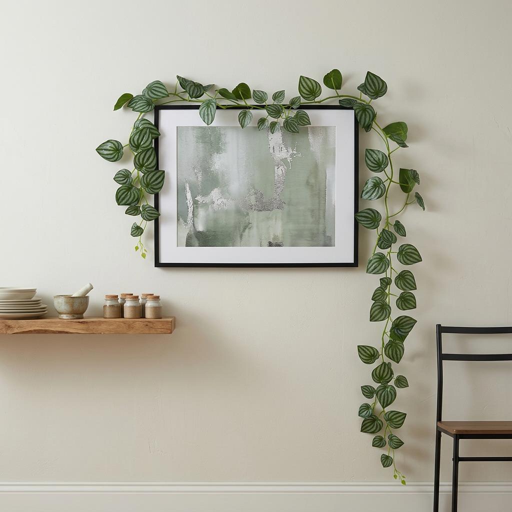 Guirlande de feuilles de pastèque artificielles de 160 cm, décoration suspendue