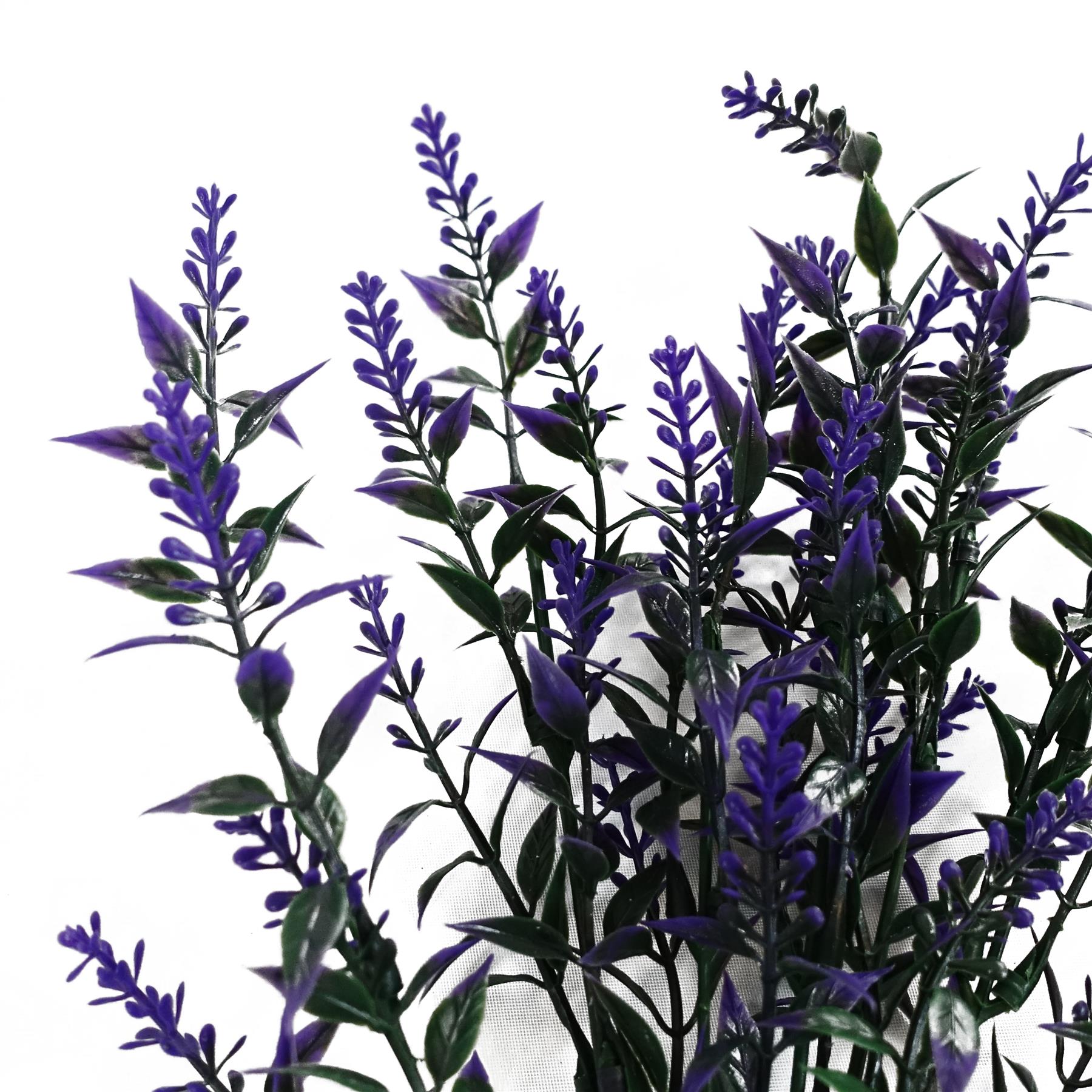 34cm Artificial Heather Stem Plant - Purple - Single Plant
