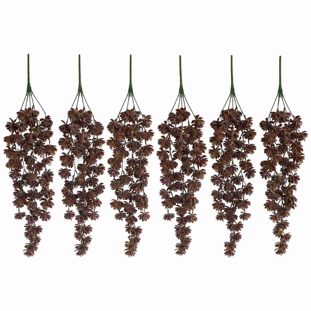 70cm Künstliche Hängende Sedum Sukkulente Staubbraun Kunstgrün