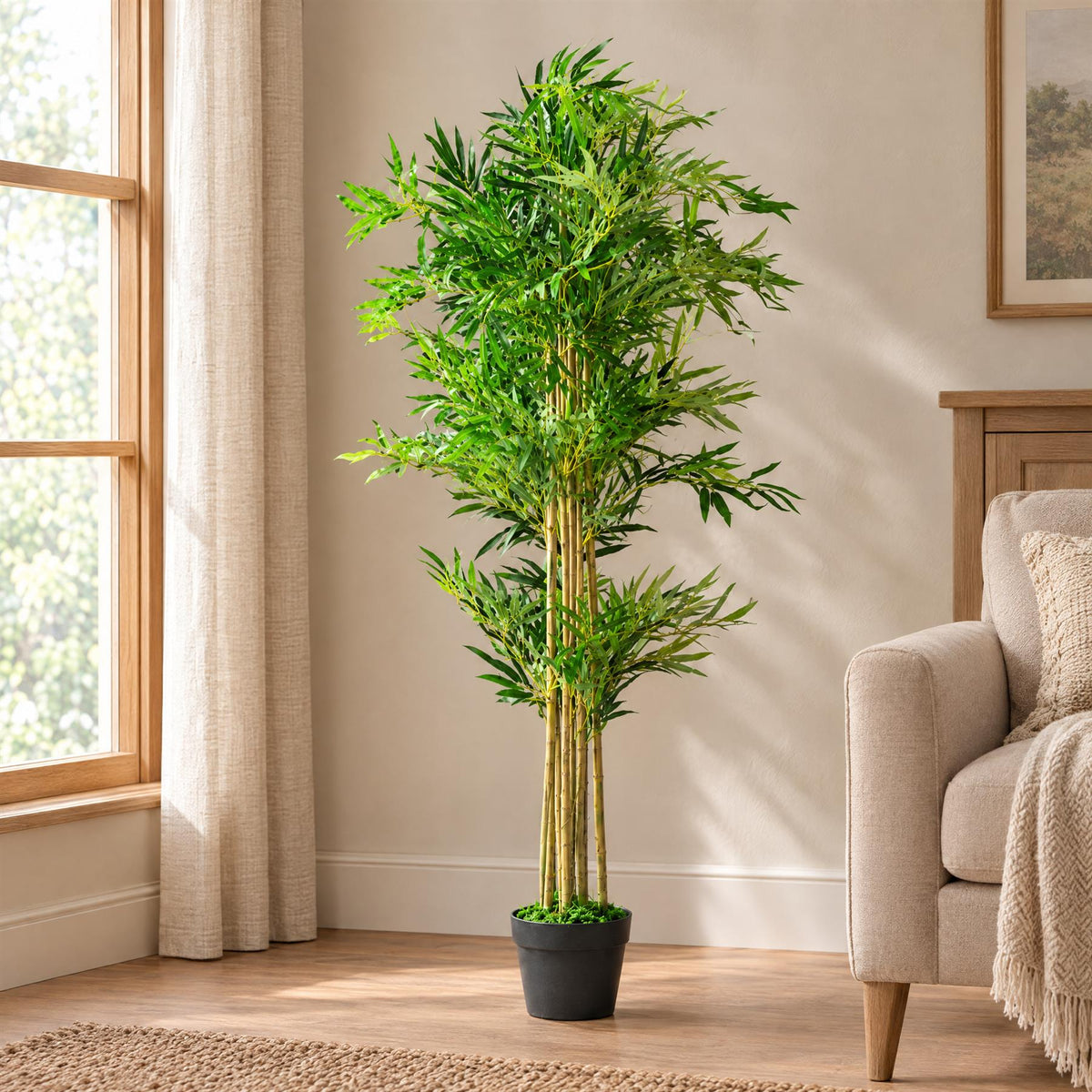 150cm (5ft) Natural Look Artificial Bamboo Plants Trees - XL