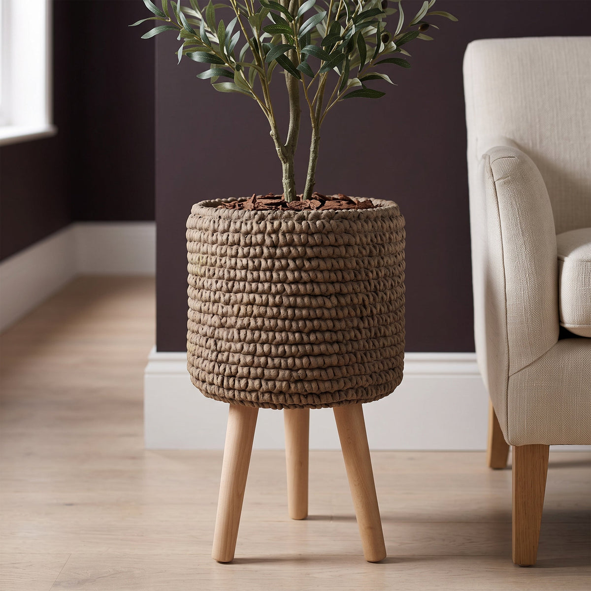 53cm x 32cm Seagrass Style Composite Large Planter