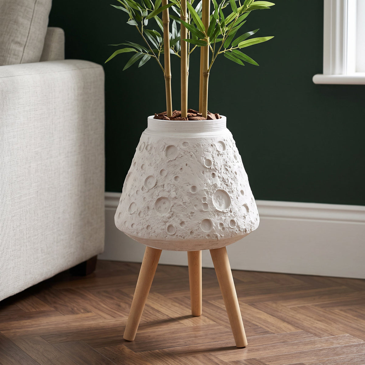 62cm x 40cm Large Lunar White Planter