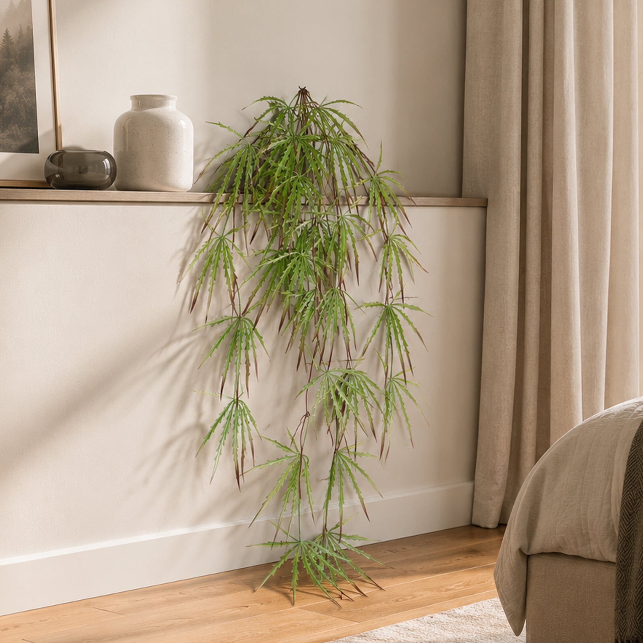 Plante artificielle suspendue 100 cm Acer à feuillage retombant