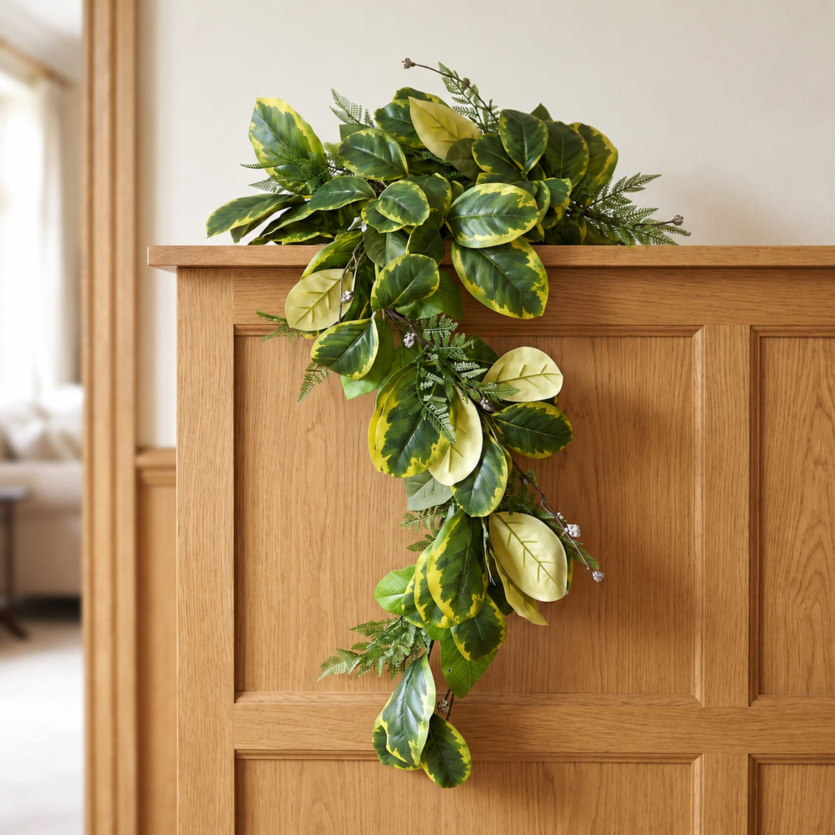 180cm Artificial Garland Hanging Trailing Golden Ficus Plant