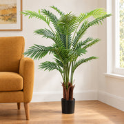 110cm Artificial Areca Palm Tree Potted in Black Pot