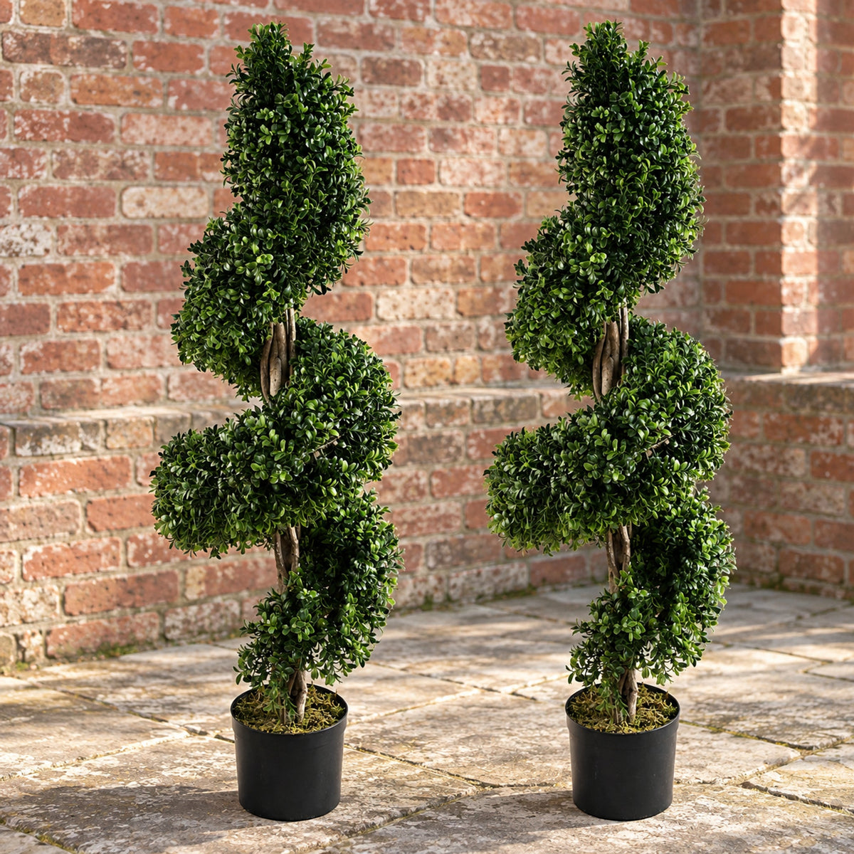Large Spiral Buxus Artificial Topiary Tree UV Resistant Outdoor