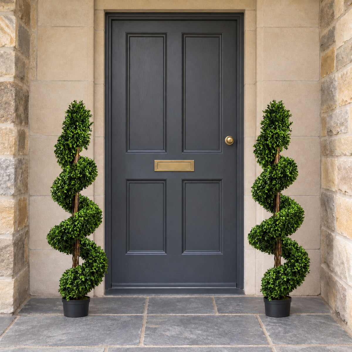 Large Spiral Buxus Artificial Topiary Tree UV Resistant Outdoor