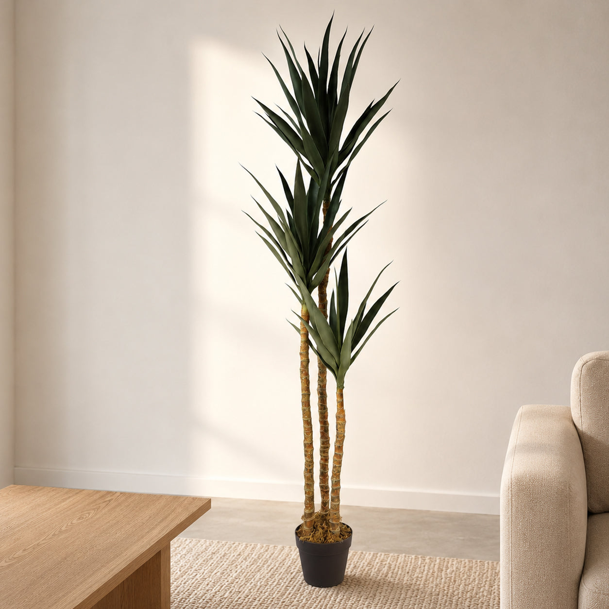 170cm Artificial XL Triple Yucca Tree Plant Spiky Tree Plant Realistic