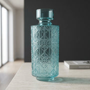40cm Tall Turquoise Glass Vase