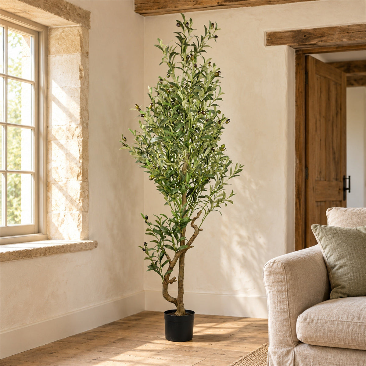 160cm Artificial Olive Tree 1296 Leaves 72 Olives