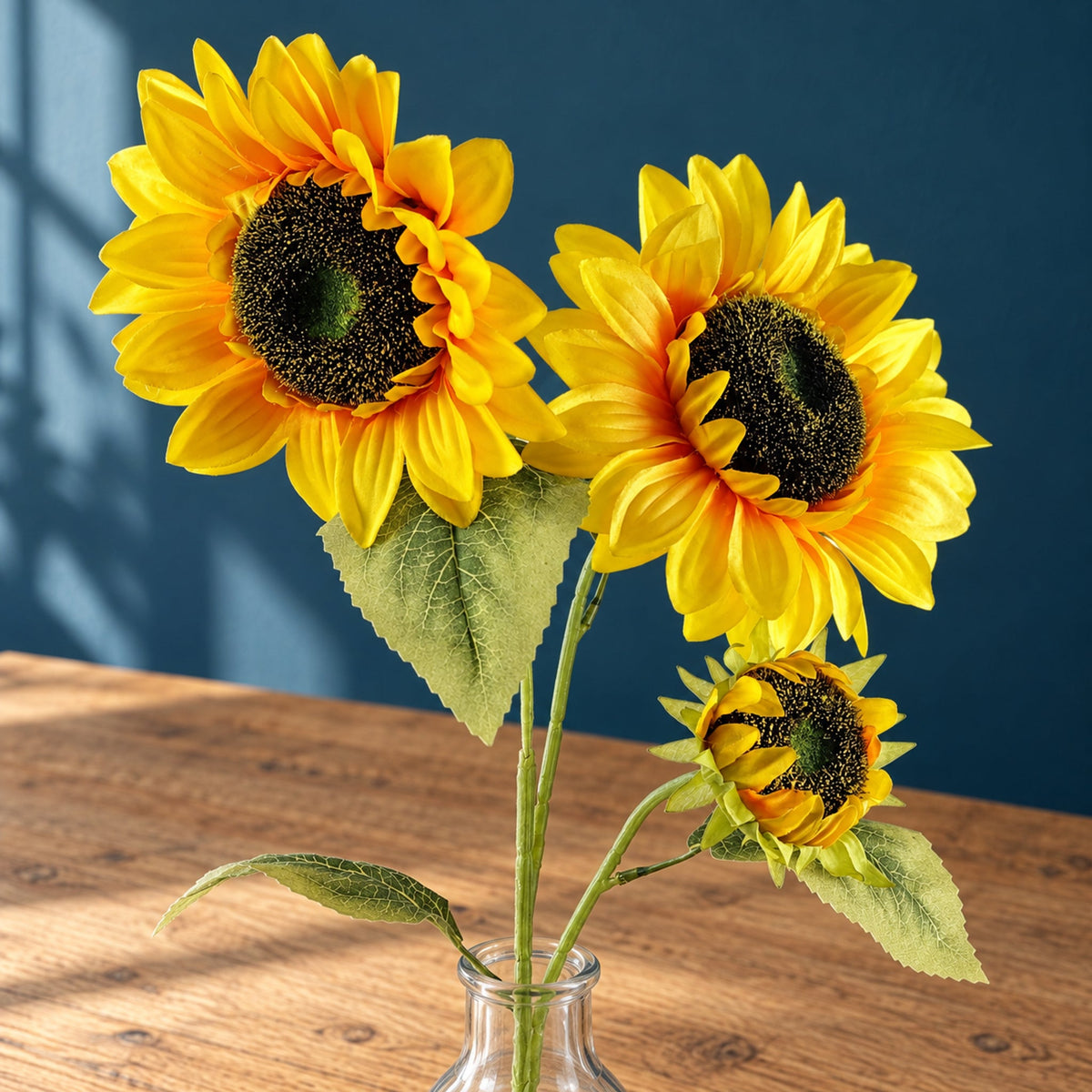 88cm Faux Artificial Sunflower with 3 heads