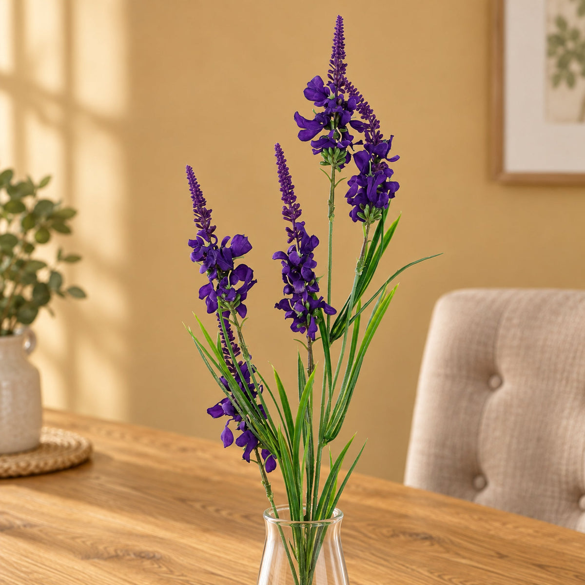 80cm Faux Larkspur Artificial Stem