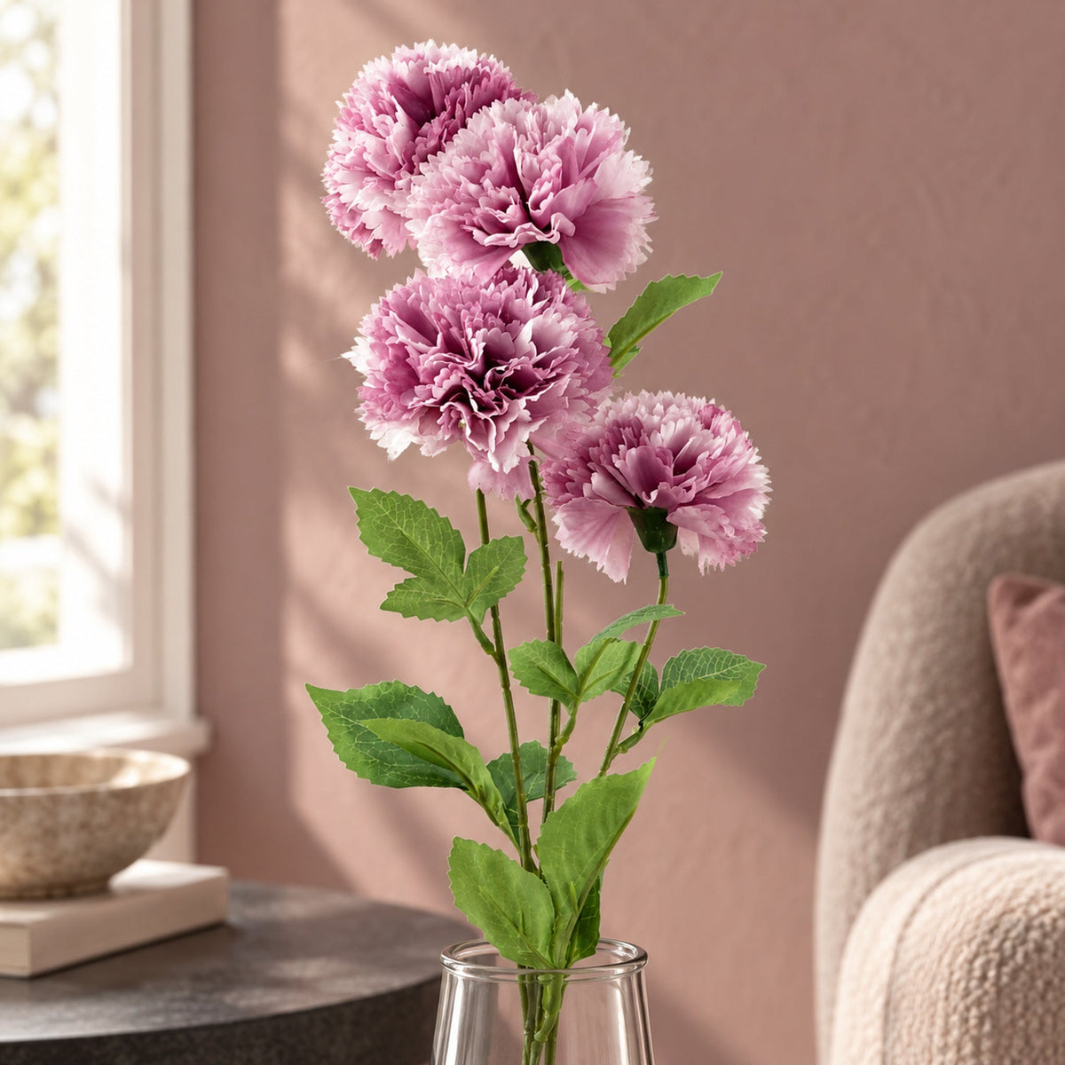 70cm Faux Artificial Carnation Stem Sprays