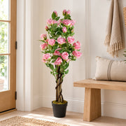105cm Artificial Pink Rose Tree