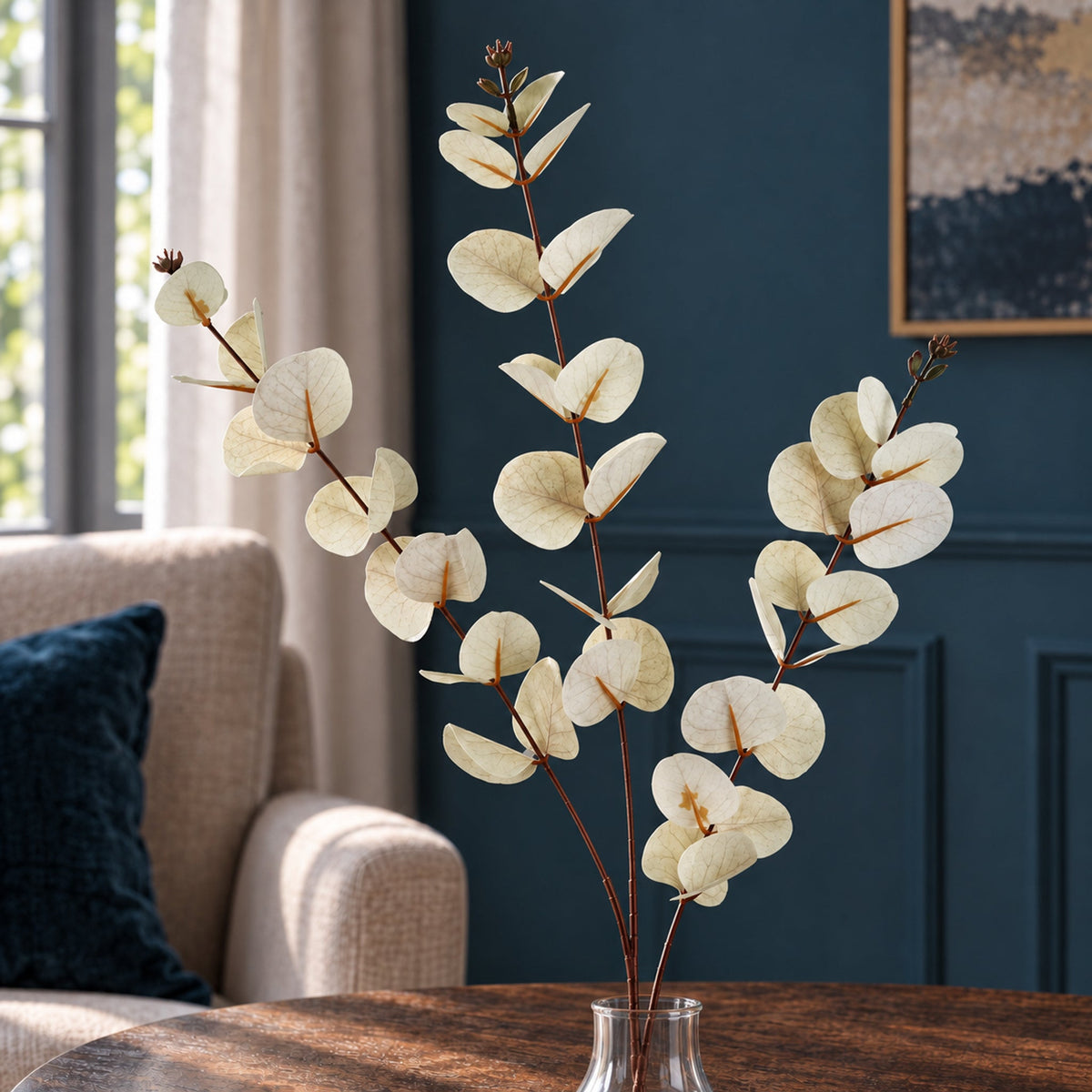Faux Artificial Eucalyptus Foliage Stems