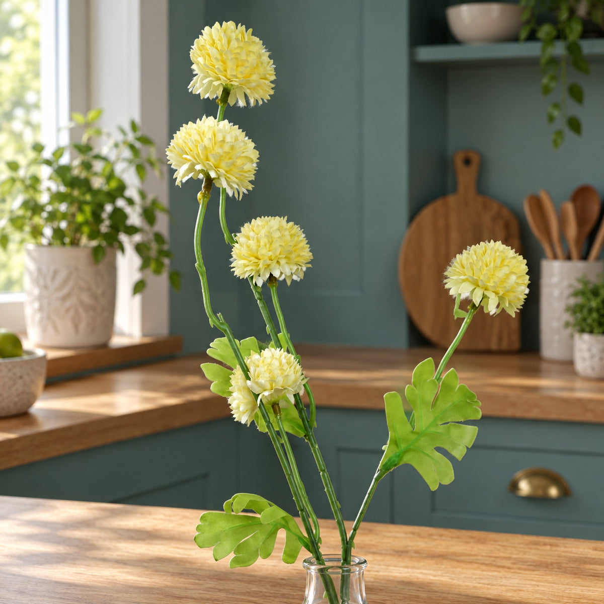 50cm Dahlia Pompom Faux Artificial Stem