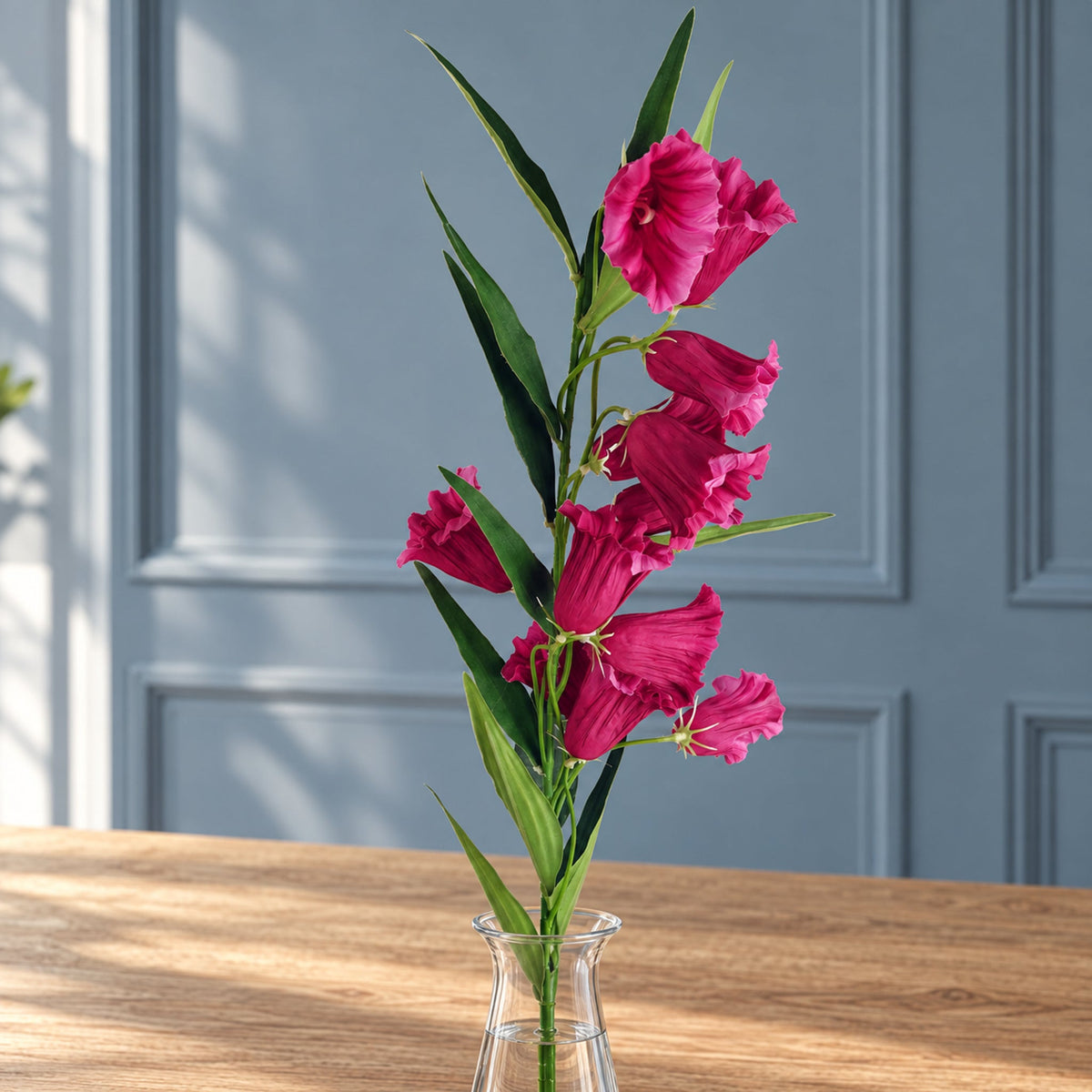 100cm Trumpet Artificial Flower Stem Fuchsia Faux
