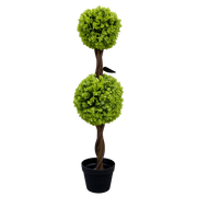 90cm Green Double Ball Boxwood Topiary Tree