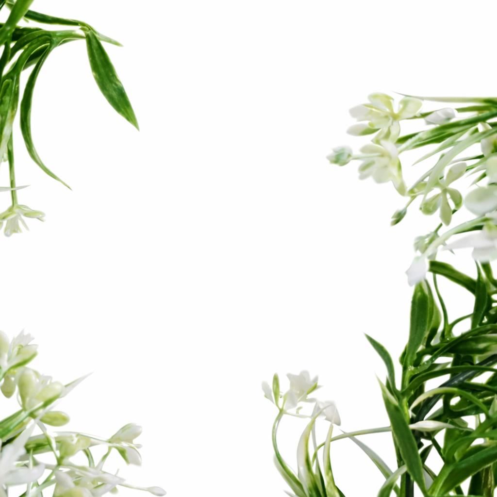 170cm Artificial White Flowering Greenery Garland Hanging Decoration