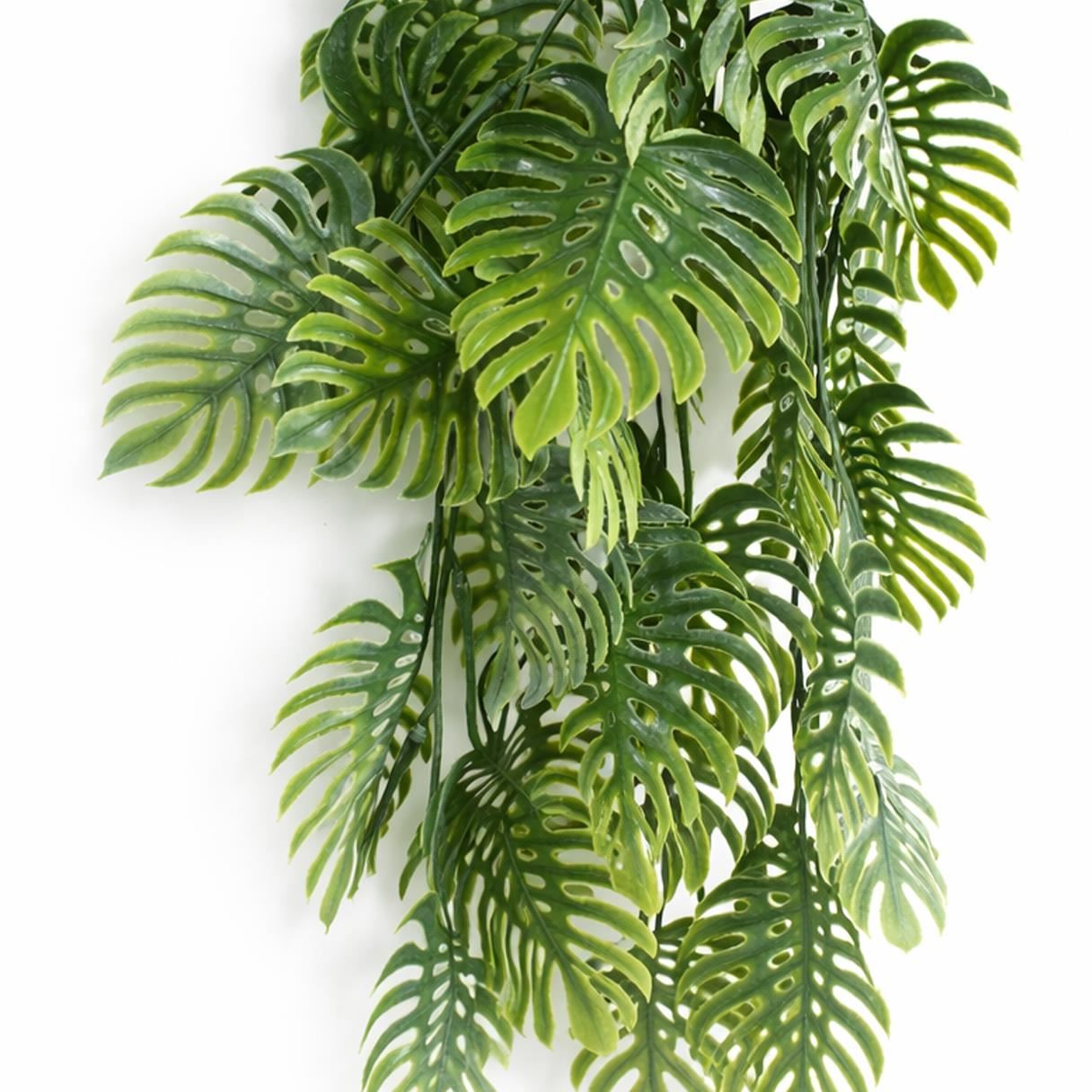 80cm künstliche Hängepflanze, tropische Monstera – Salbeigrün
