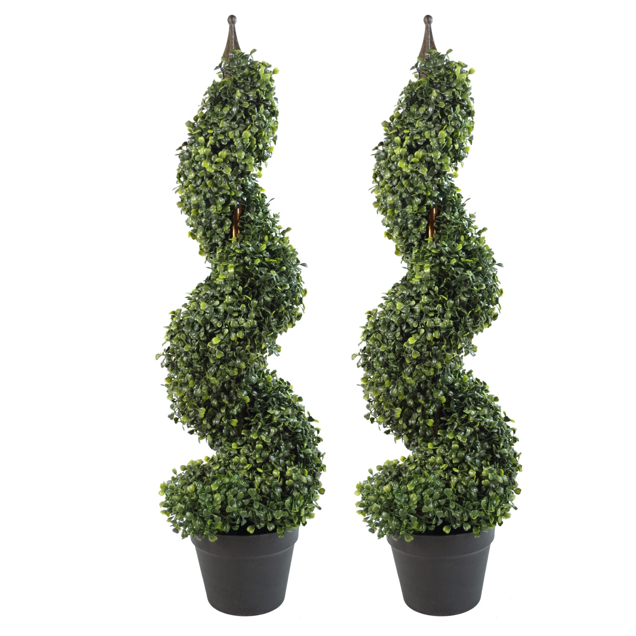 90cm (3ft) Tall Artificial Boxwood Tower Tree Topiary Spiral Decorative Top