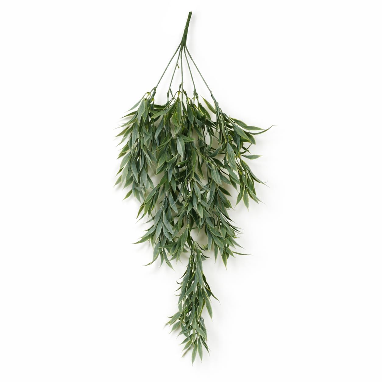 80cm künstliche italienische Ruscus-Hängepflanze mit realistischen Blättern – Salbeigrün