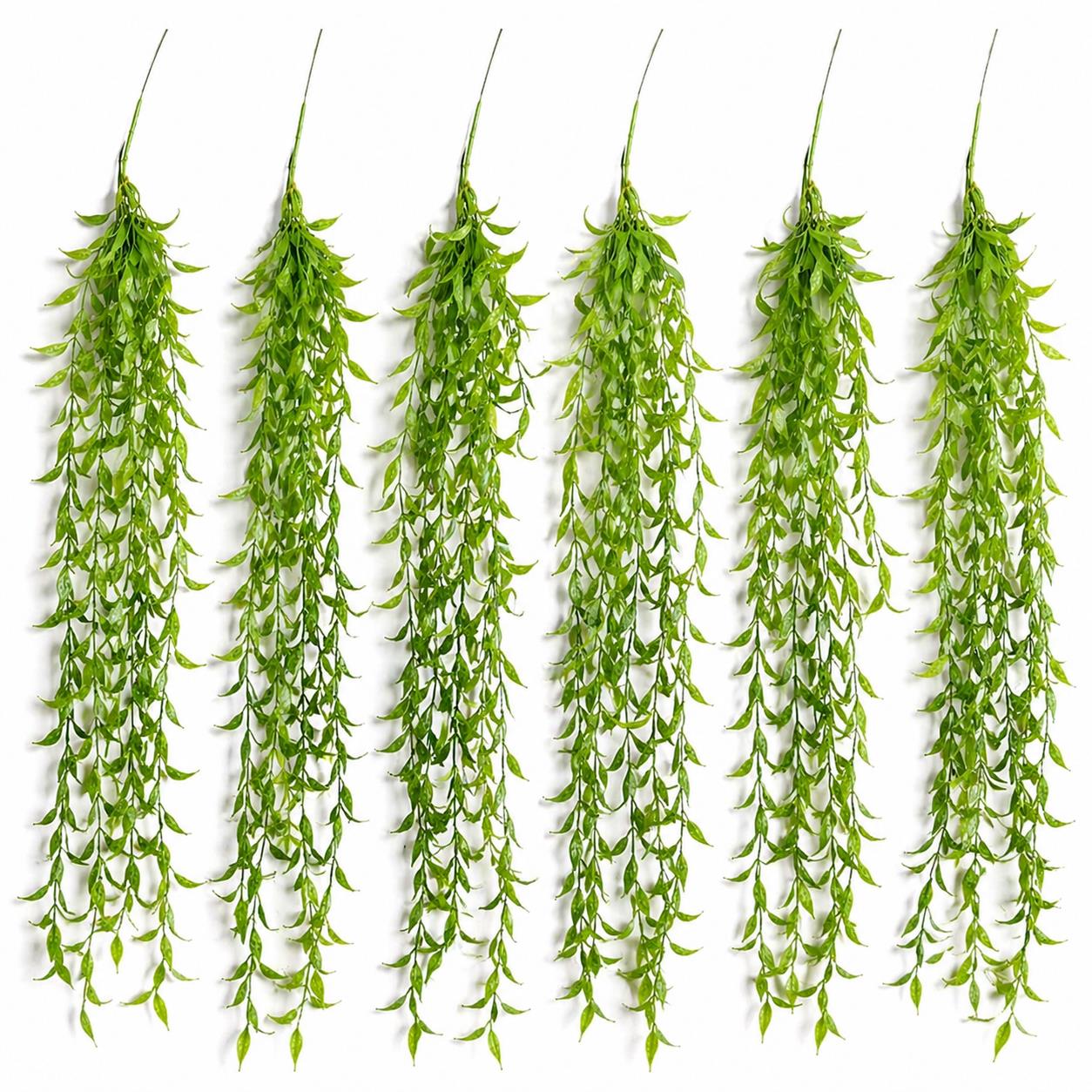 Plante tombante artificielle de 90 cm en forme de vigne à feuilles, verdure artificielle en cascade