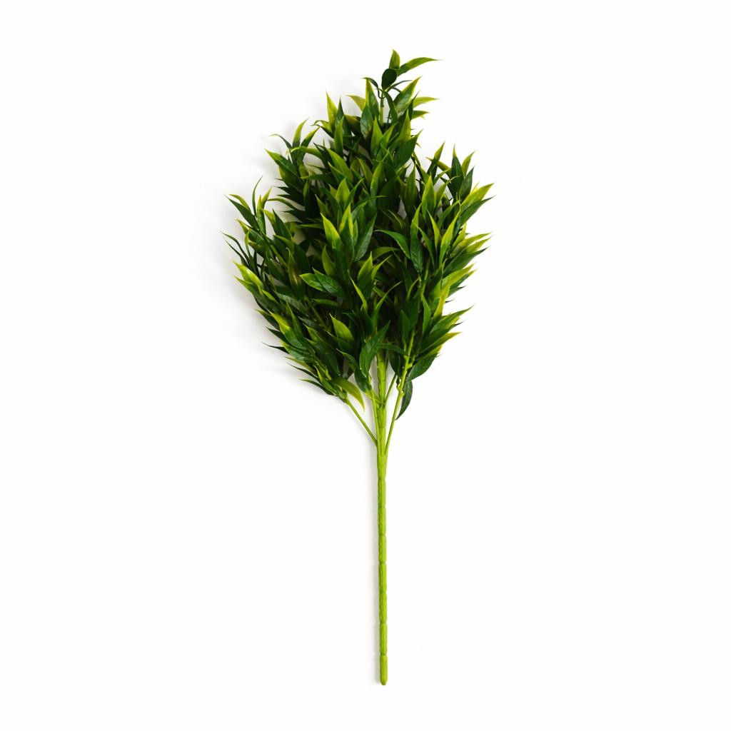 Tige de buisson de feuillage artificiel en feuilles de laurier de 75 cm