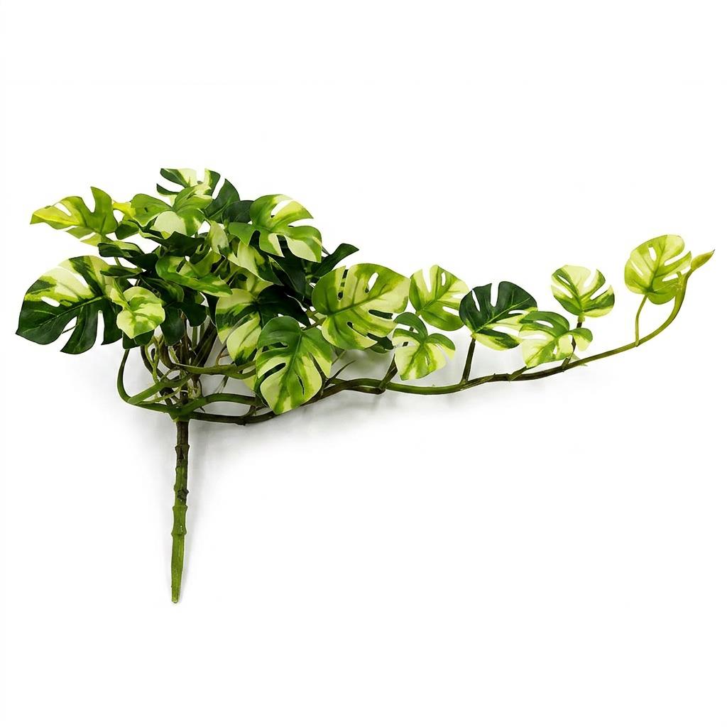 Plante artificielle Monstera panachée retombante de 25 cm