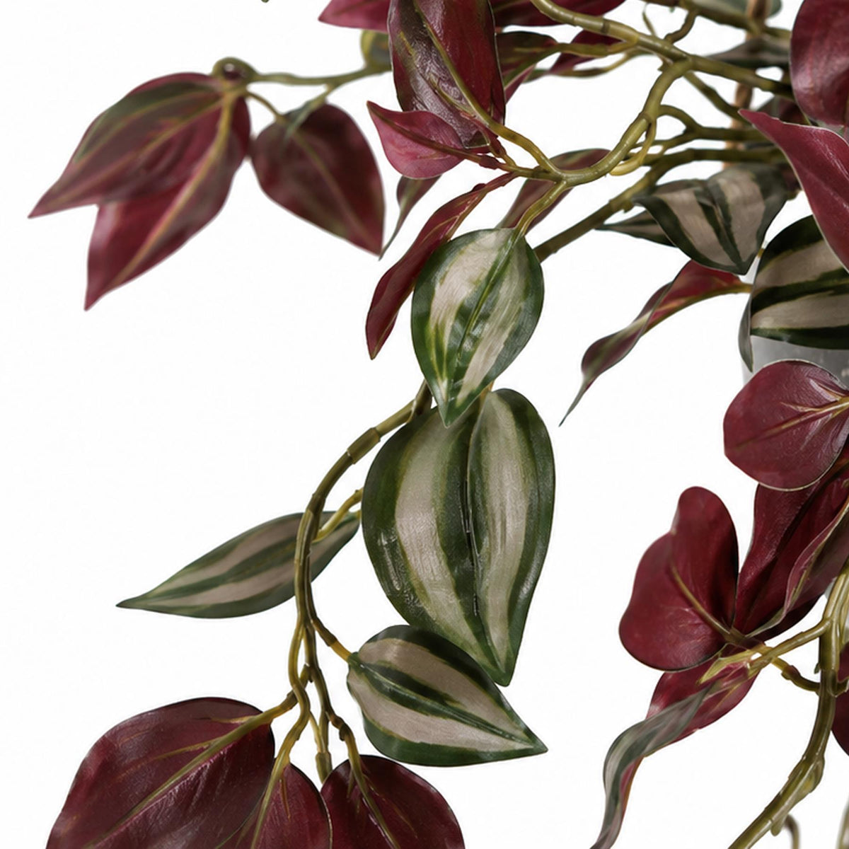 70cm Artificial Purple Tradescantia Zebrina Hanging Plant in Grey Pot – image 2