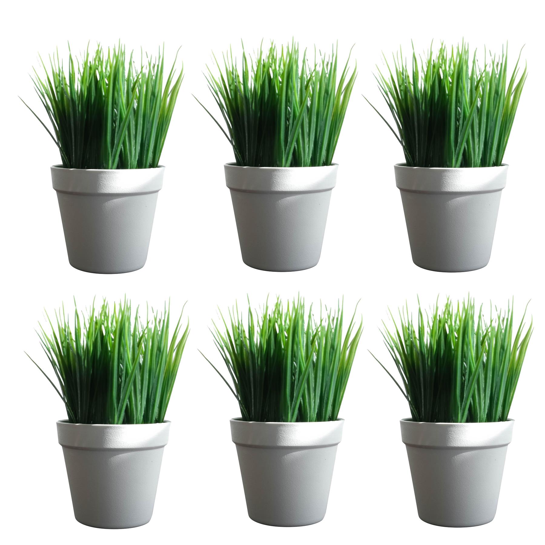 22cm Artificial Grass Plant Potted Mini Display