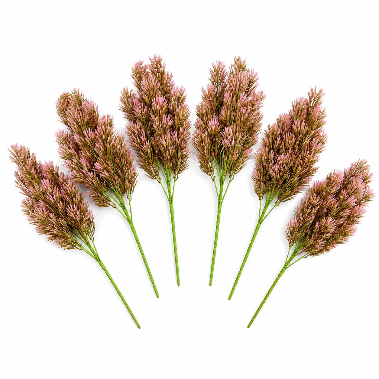 75cm Künstlicher rosa Heidekraut-Farnbusch-Stiel