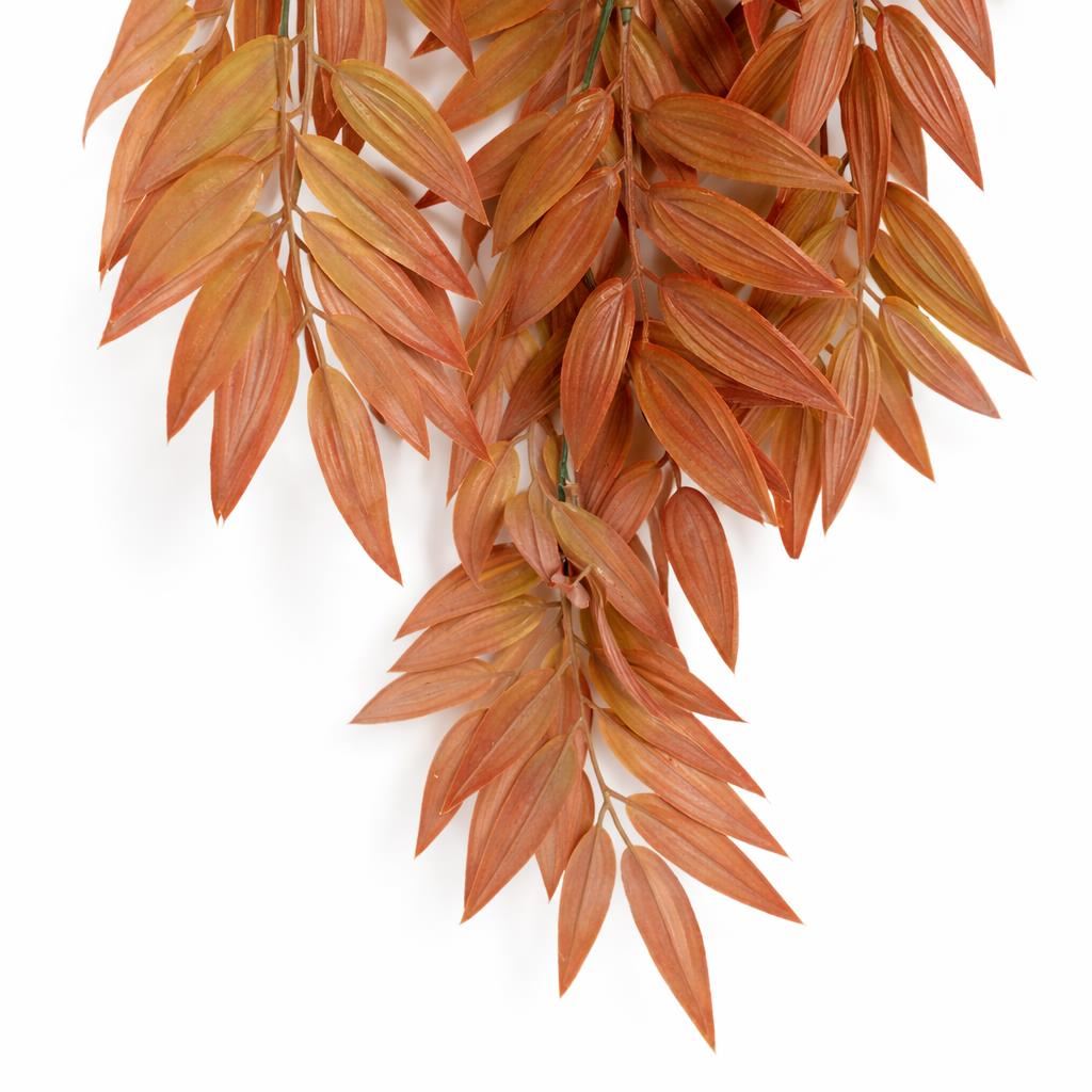 Pack of 6 x 75cm Artificial Trailing Foliage Plant Dusty Orange Hanging Faux Greenery