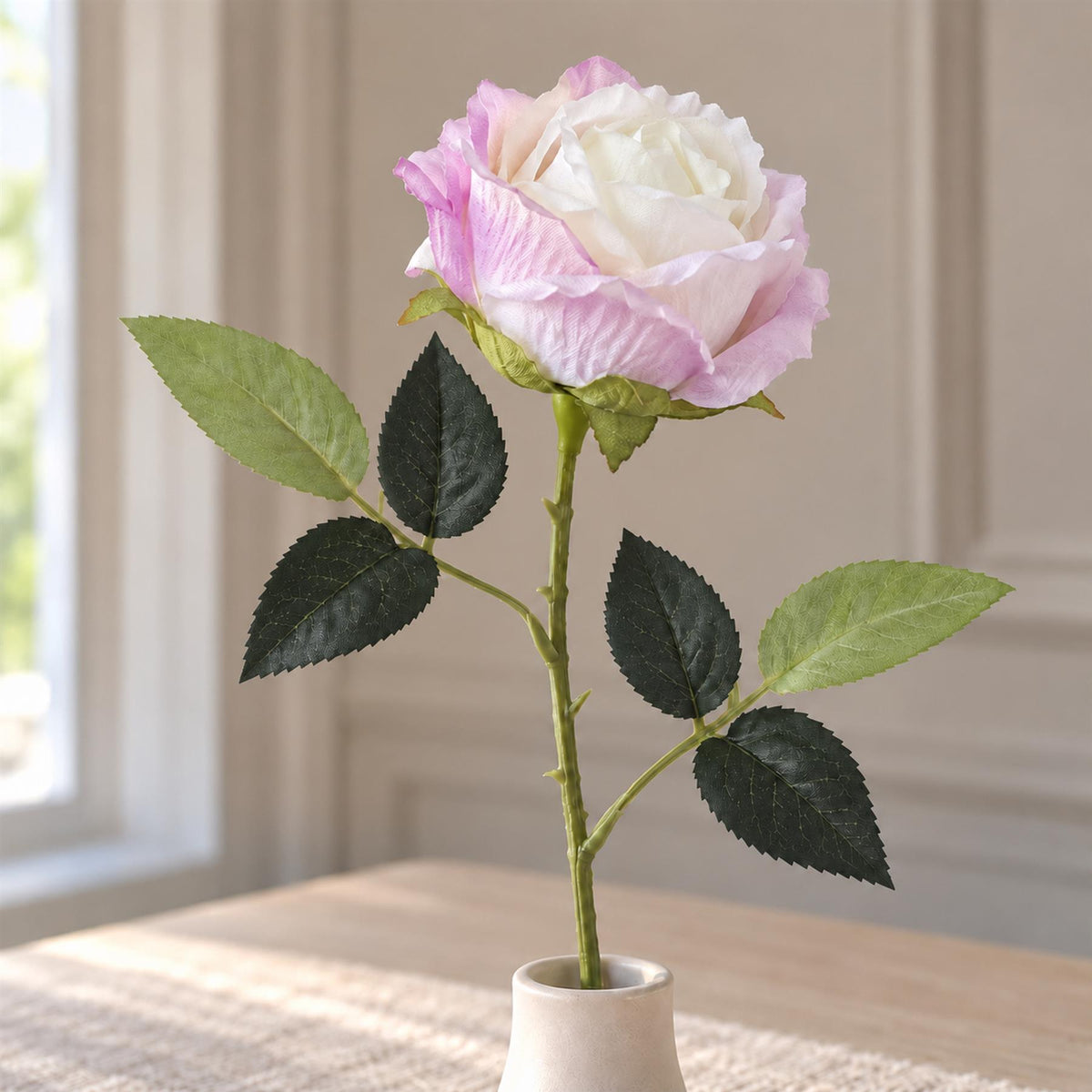 55cm Artificial Rose Stem – image 4